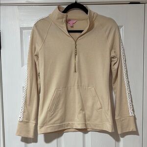 Lilly Pulitzer Skipper Popover Heathered Sand Tan XS